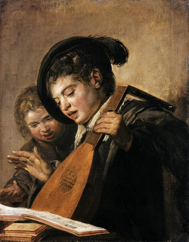 Due ragazzi che suonano e cantano - Frans Hals