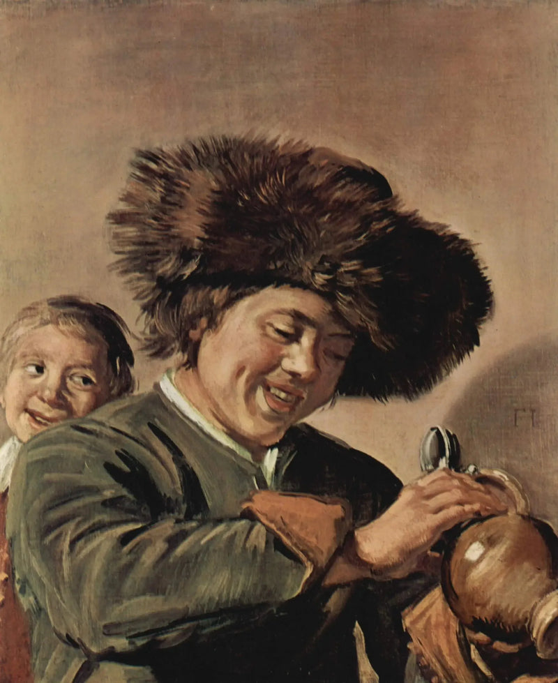 Due ragazzi che ridono con birra - Frans Hals