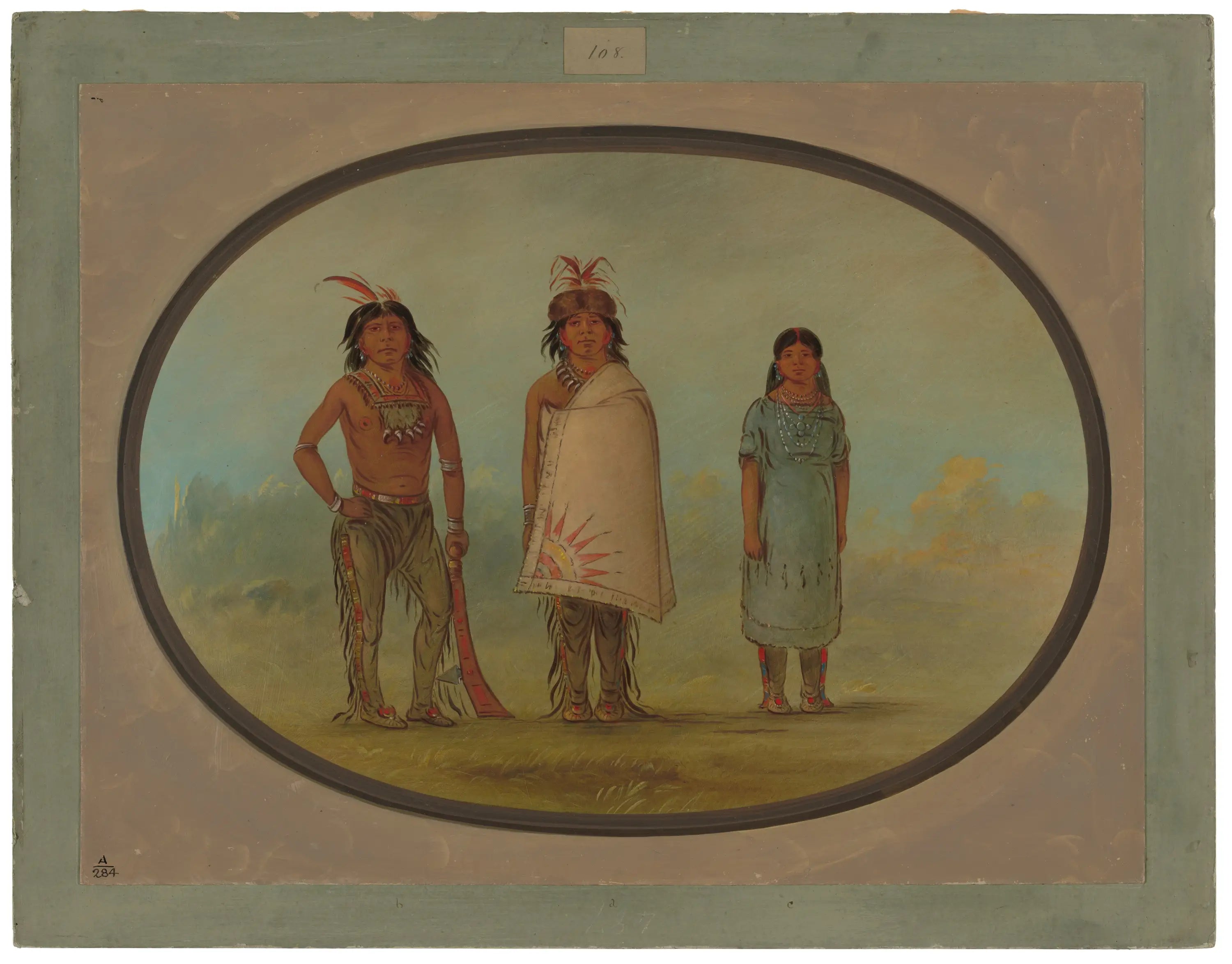 Deux guerriers Chippewyans et une femme - George Catlin - Alpha Reproduction