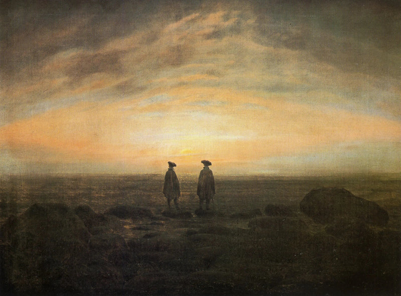Due uomini sulla riva del mare - Caspar David Friedrich
