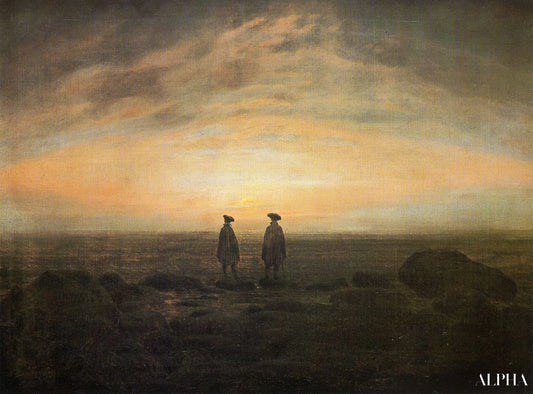 Deux Hommes au bord de la mer - Caspar David Friedrich - Reproductions de tableaux et peintures haut de gamme