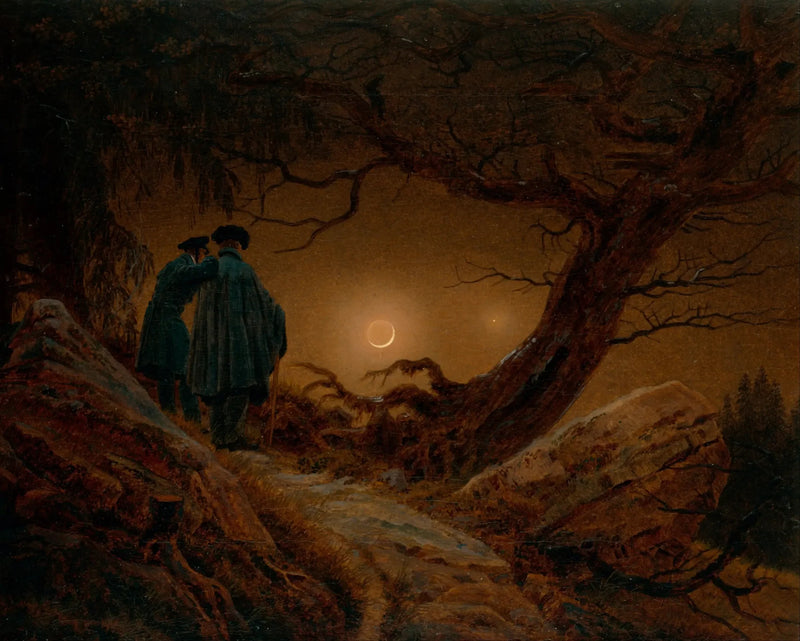 Due uomini che contemplano la luna - Caspar David Friedrich