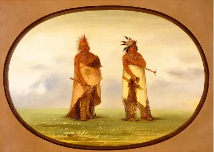 Deux Indiens d’Amérique du Nord non identifiés - George Catlin - Alpha Reproduction