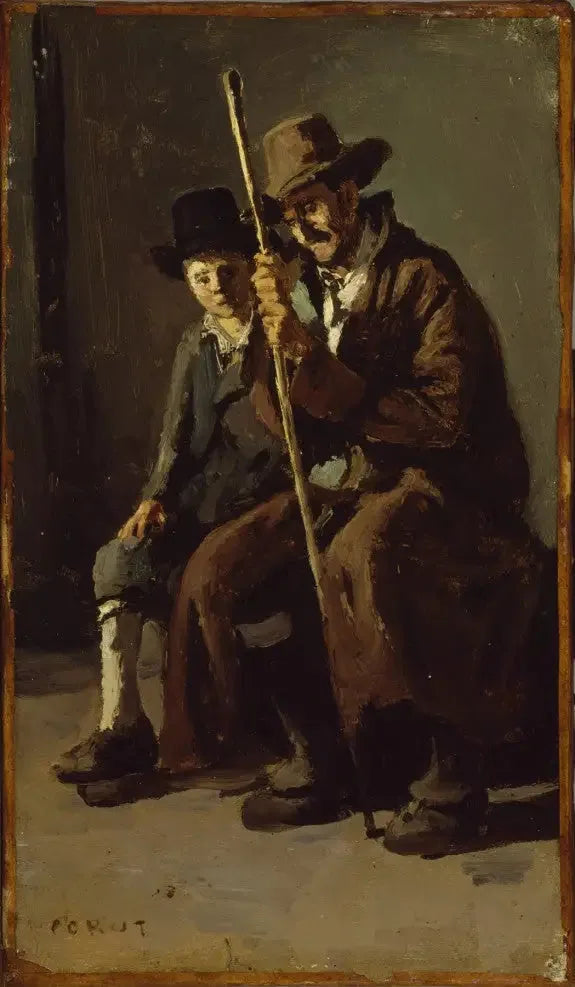 Due italiani - Jean-Baptiste Camille Corot