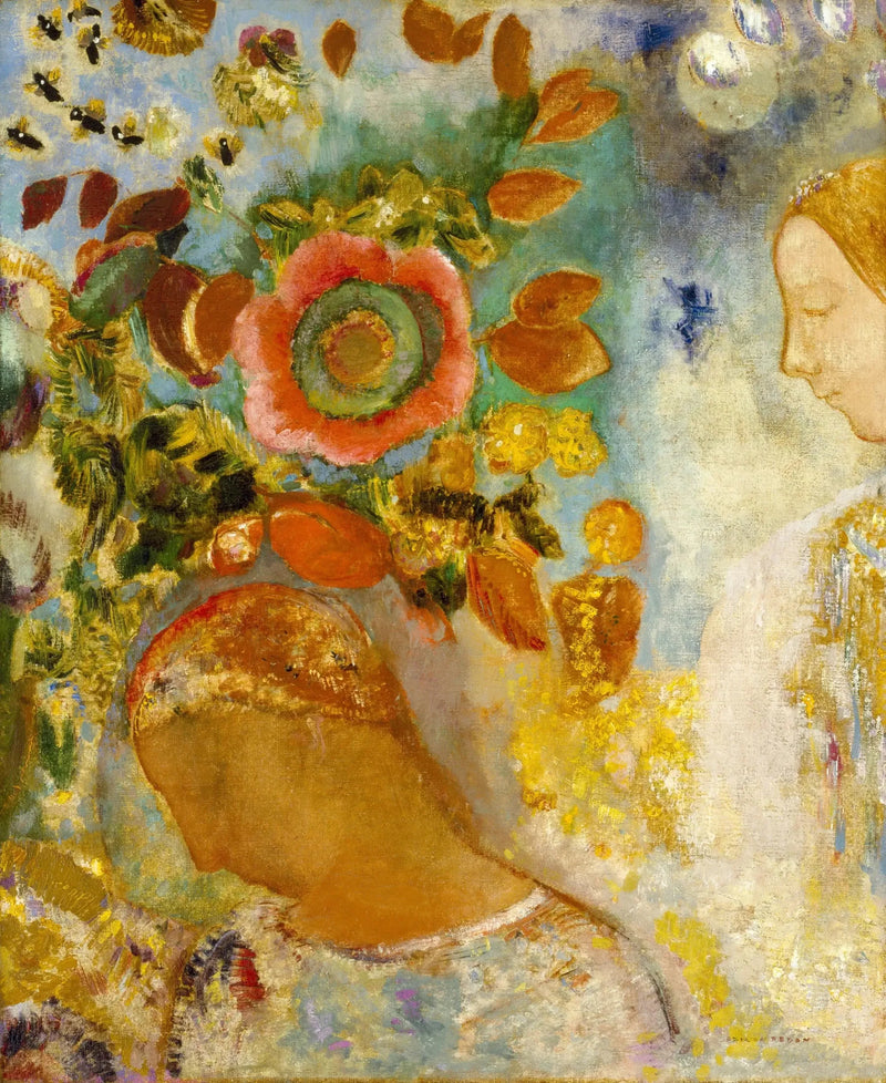 Due giovani ragazze tra i fiori - Odilon Redon