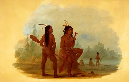 Deux jeunes hommes Hyda - George Catlin - Alpha Reproduction