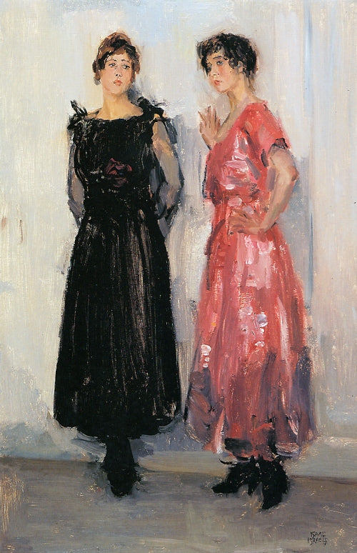 Due modelle, Epi e Gertie, presso la casa di moda Hirsch ad Amsterdam - Isaac Israel