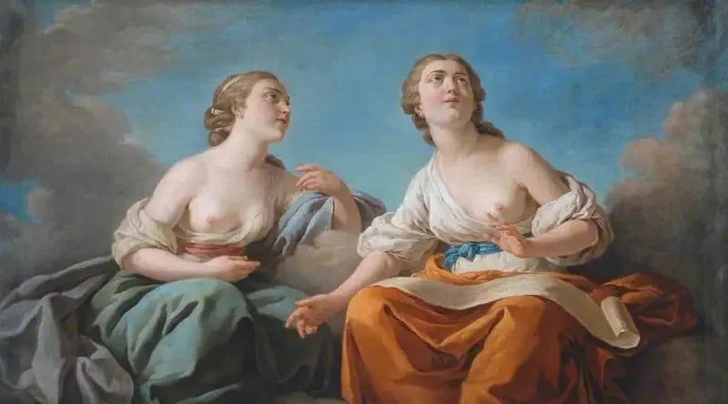 Due Muse, allegoria dei cinque sensi - Louis Jean François Lagrenée
