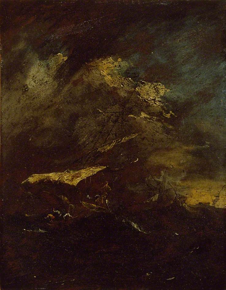 Due navi in una tempesta - Francesco Guardi