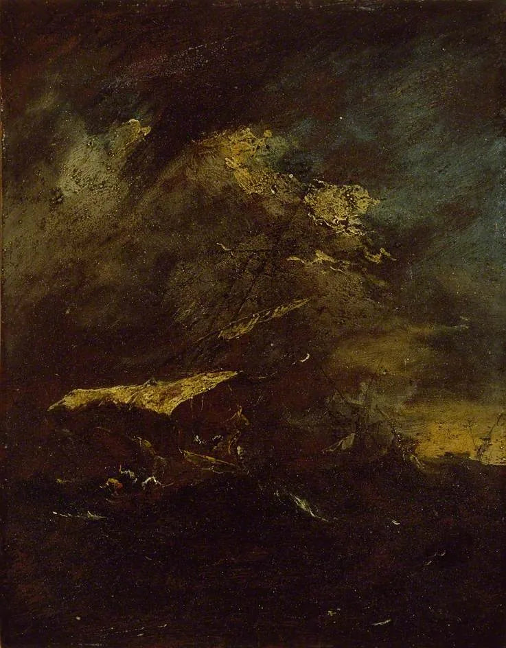Due navi in una tempesta - Francesco Guardi