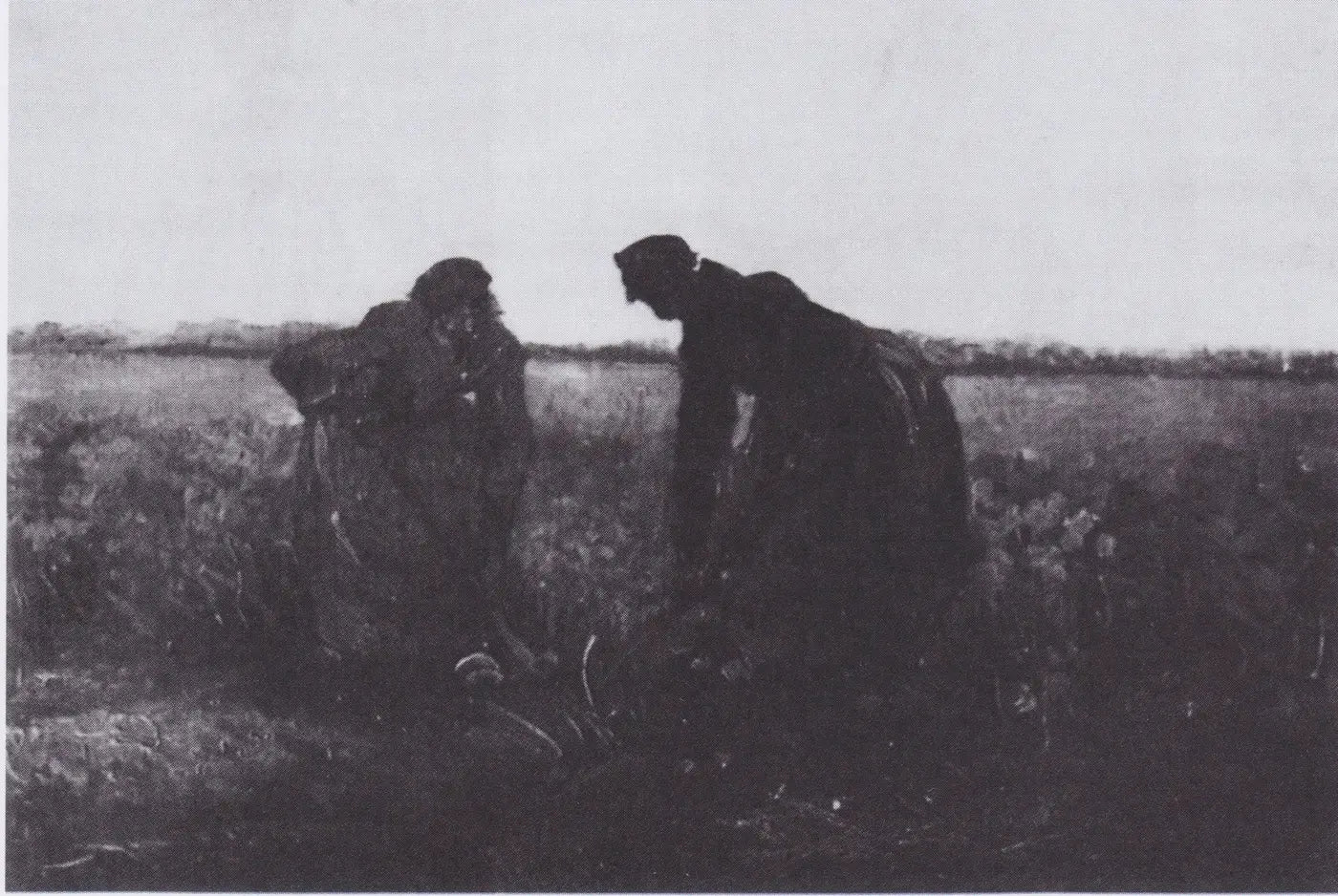 Deux paysannes creusant - Vincent van Gogh image 1 tableau peint à l’huile sur toile