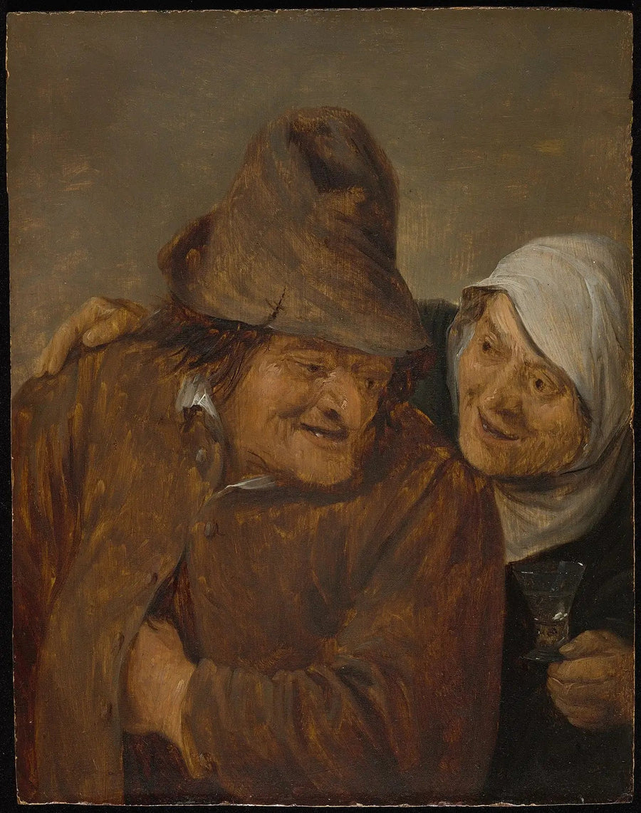 Due contadini con un bicchiere di vino - David Teniers il Giovane