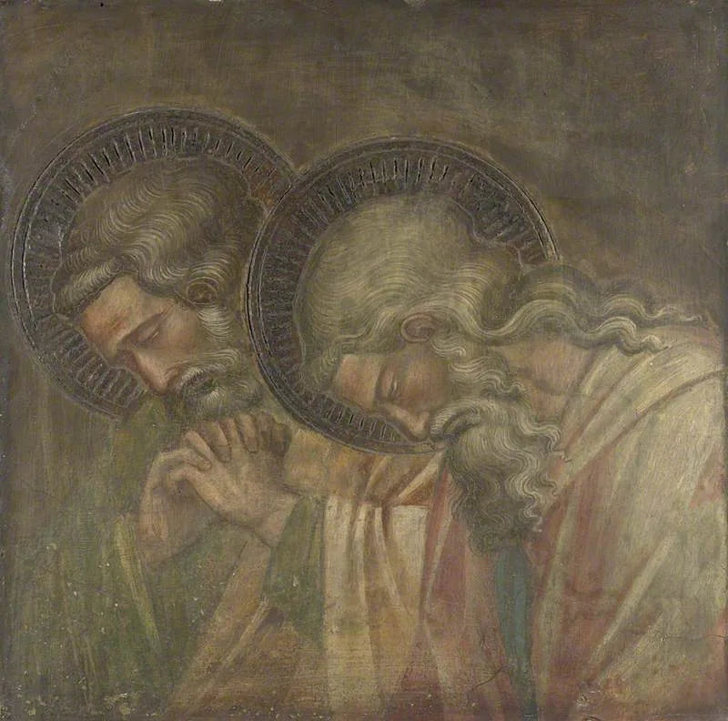 Due persone in lutto aureolate - Spinello Aretino