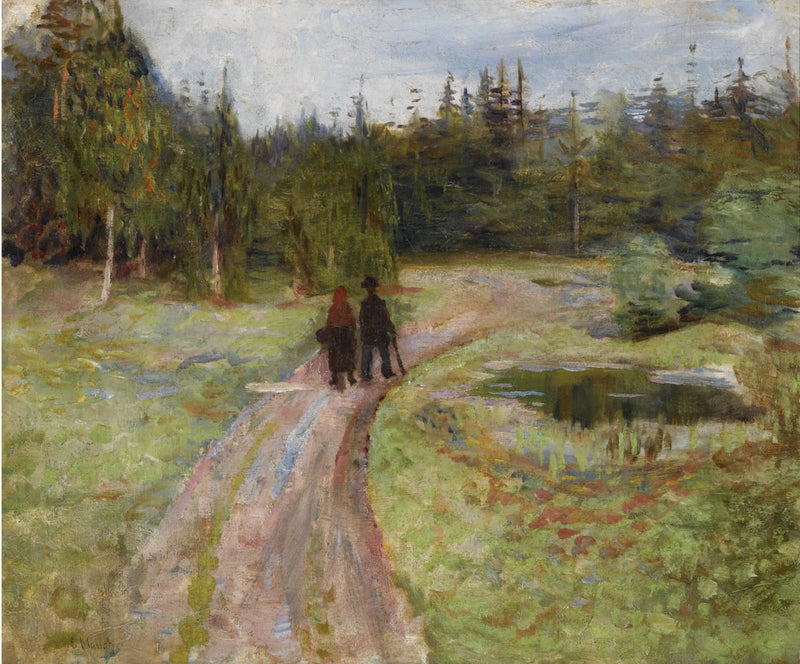 Due Persone sul sentiero della foresta - Edvard Munch