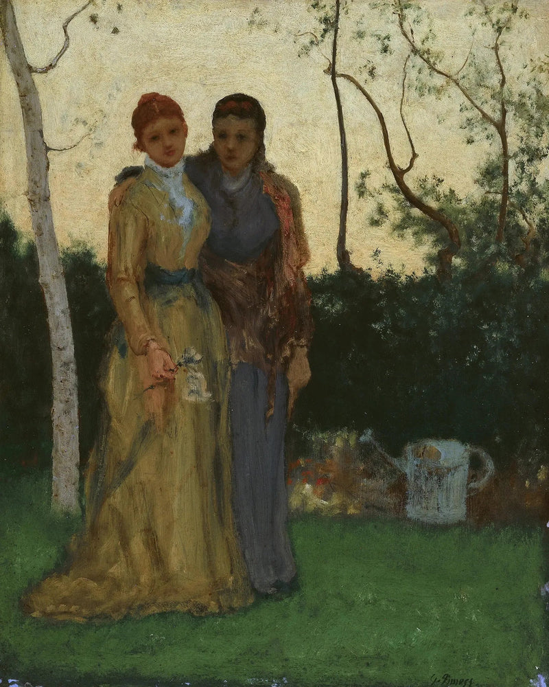 Due sorelle nel giardino - George Inness