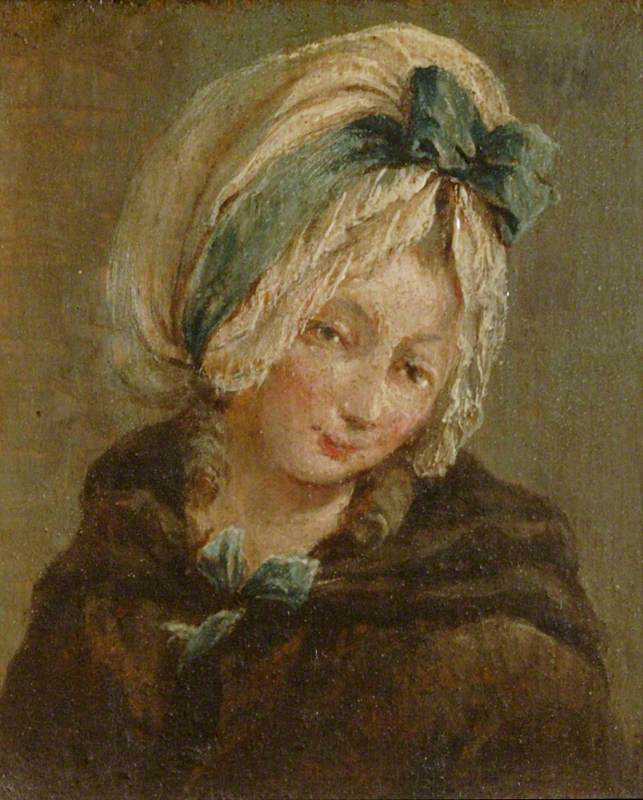 Due dipinti: un volto di ragazzo e un volto di ragazza (diptyque, pannello di destra) - Francesco Guardi