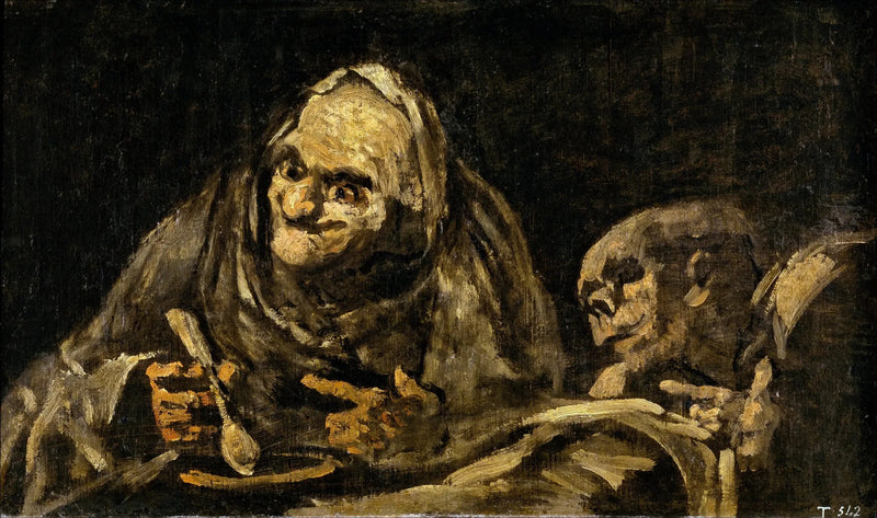 Due anziani che mangiano zuppa - Francisco de Goya