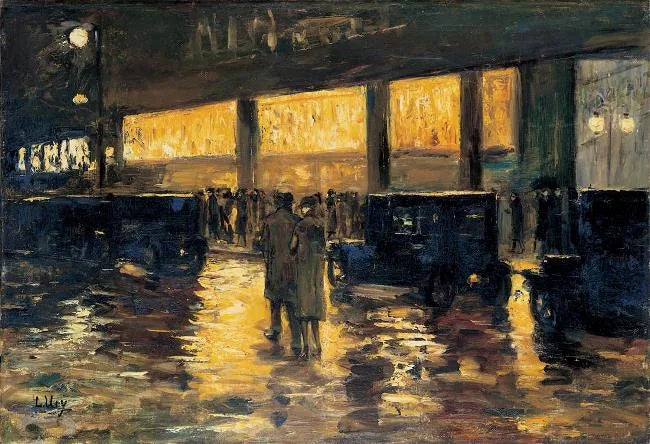 Davanti al caffè (Berlino di notte) - Lesser Ury