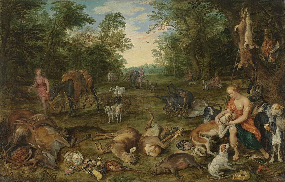 Diana revenant de la chasse - Jan Brueghel l'Ancien