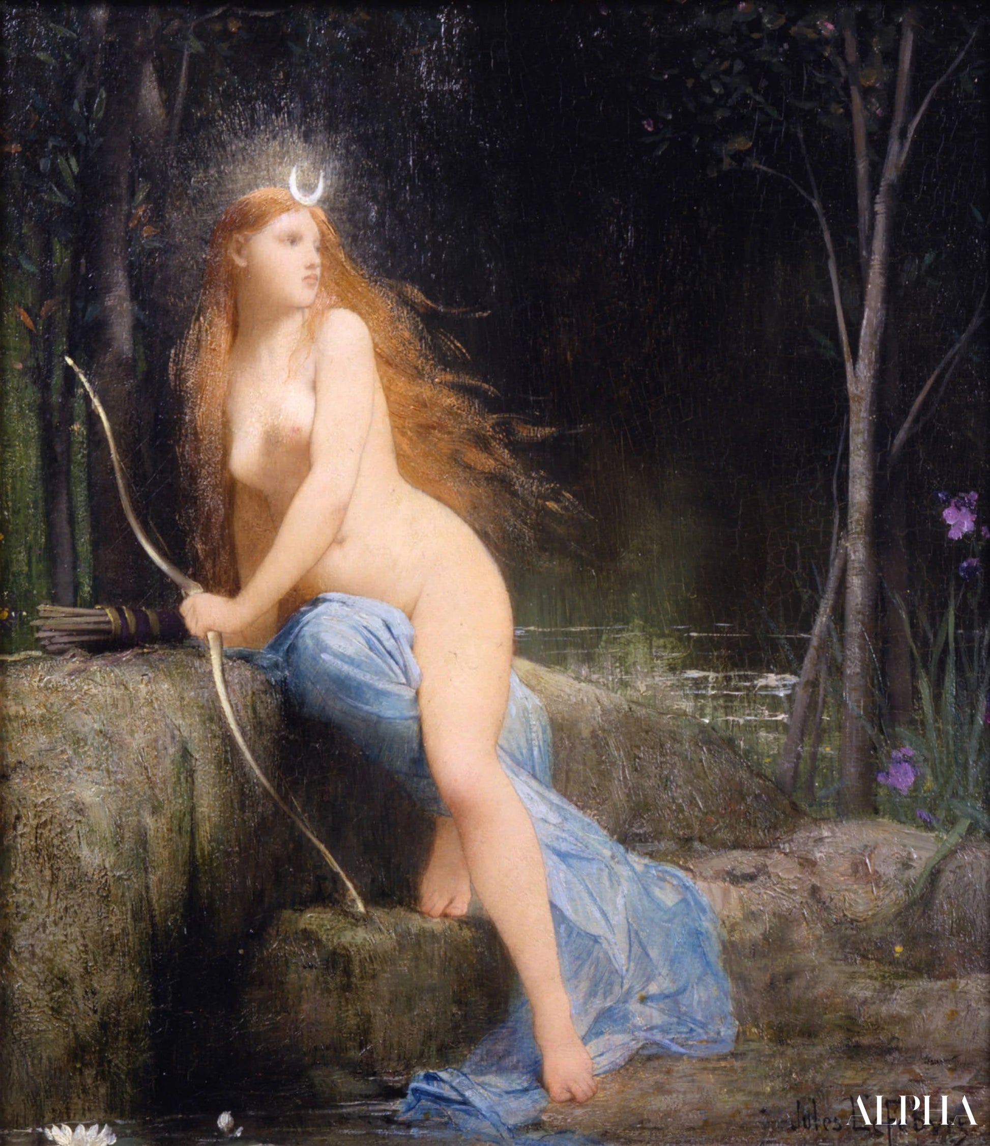 Diane, 1879 - Jules Lefebvre - Riproduzioni di quadri e dipinti di alta gamma