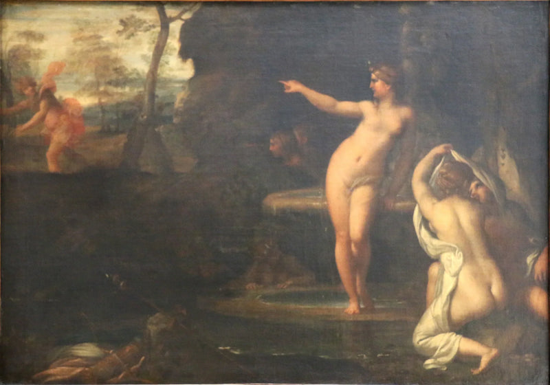Diane au bain sorpresa di Actéon - Annibale Carracci