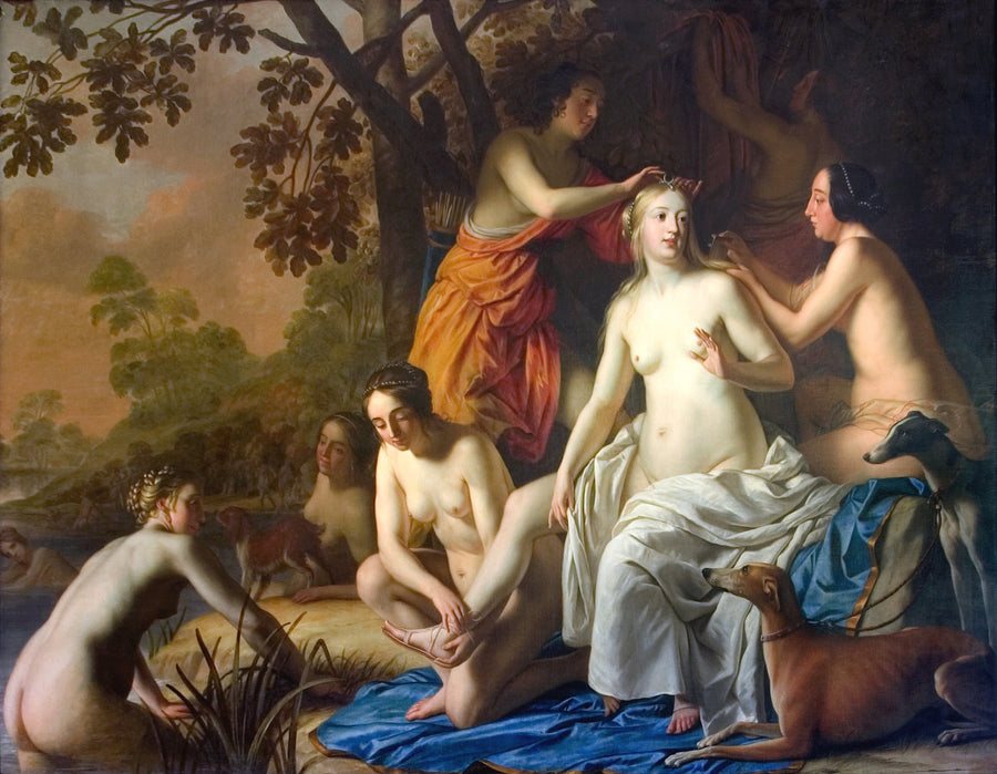 Diane avec ses nymphes - Gerrit van Honthorst