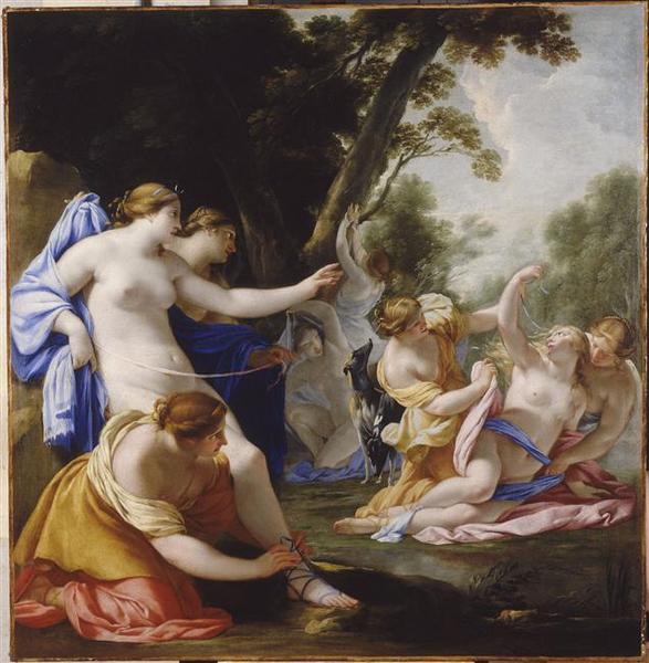 Diane che scopre la gravidanza di Callisto - Eustache Le Sueur