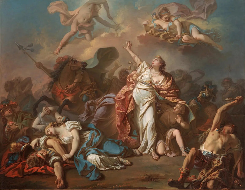 Diana e Apollo che colpiscono con le loro frecce i figli di Niobe - Jacques-Louis David