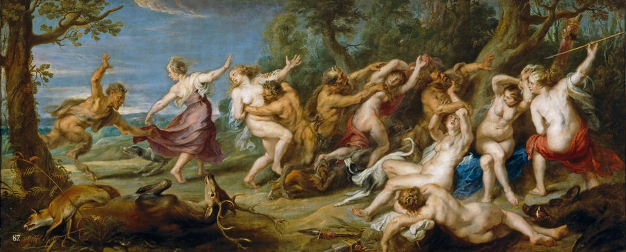Diane et ses nymphes sorprese dai sati - Peter Paul Rubens