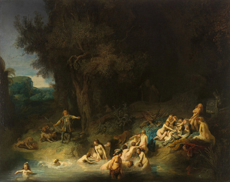 Diana e le sue ninfe sorprese nel bagno da Atteone - Rembrandt