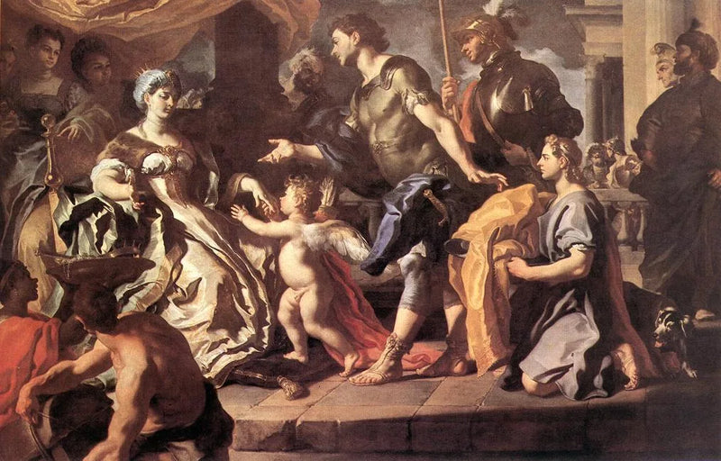Didon riceve Enea e Cupido travestito da Ascanio - Francesco Solimena