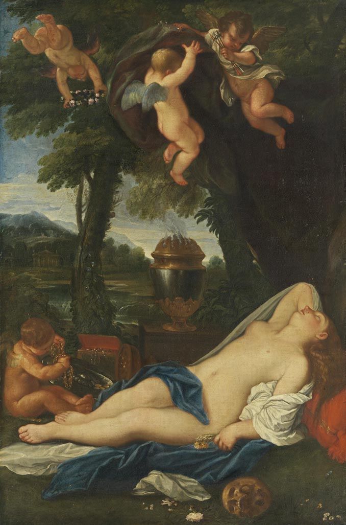 Die Eitelkeit des Irdischen - Carlo Maratta image 1 copie de tableau peinte à la main