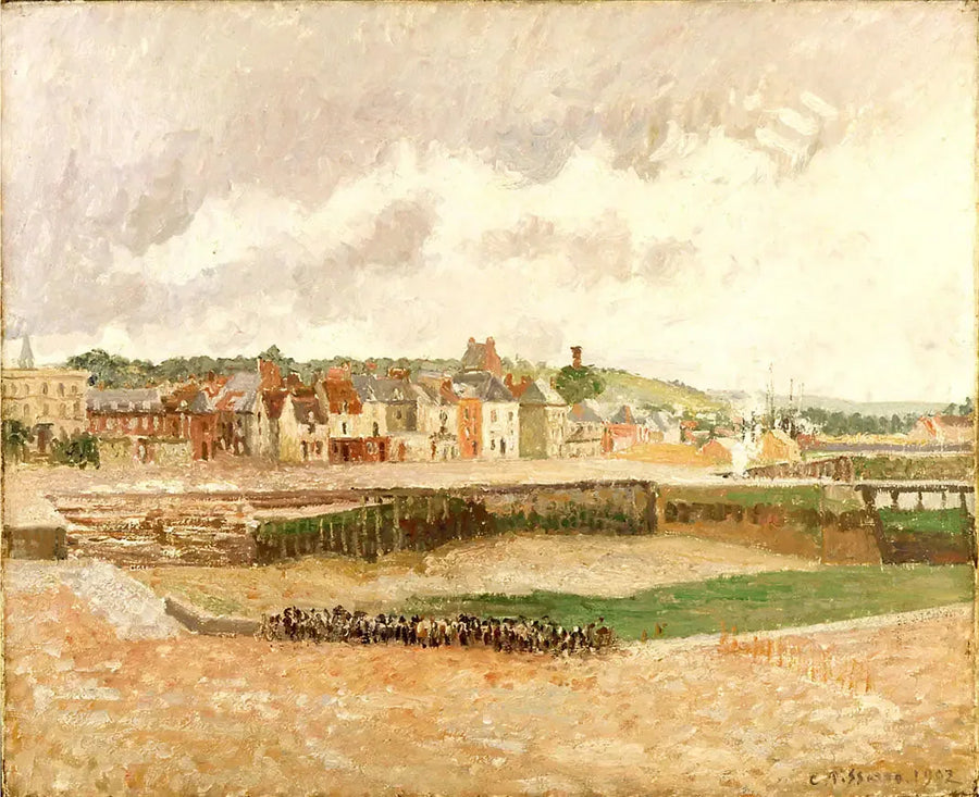 Dieppe. Darsena di pesca, bassa marea - Camille Pissarro