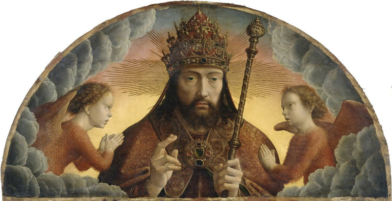 Dieu le Père bénissant entre deux anges - Gérard David