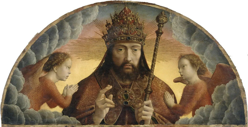 Dieu le Père bénissant entre deux anges - Gérard David