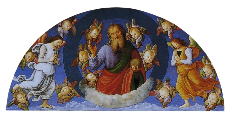 Dio Padre benedicente tra gli angeli - Pietro Perugino