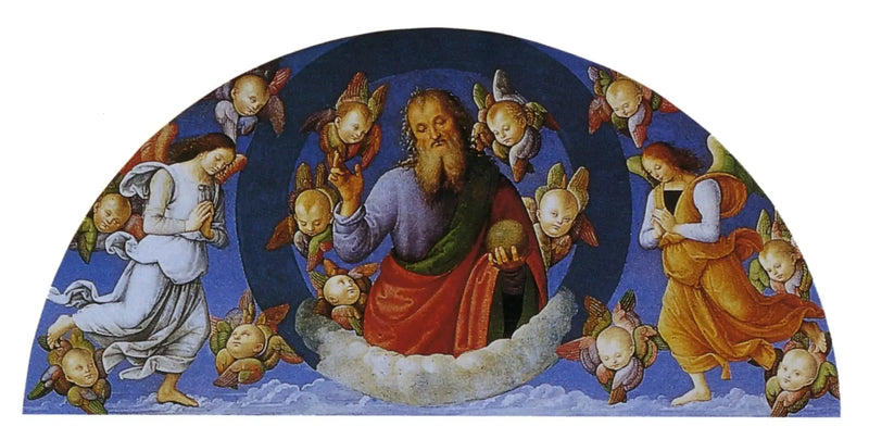 Dio Padre benedicente tra gli angeli - Pietro Perugino