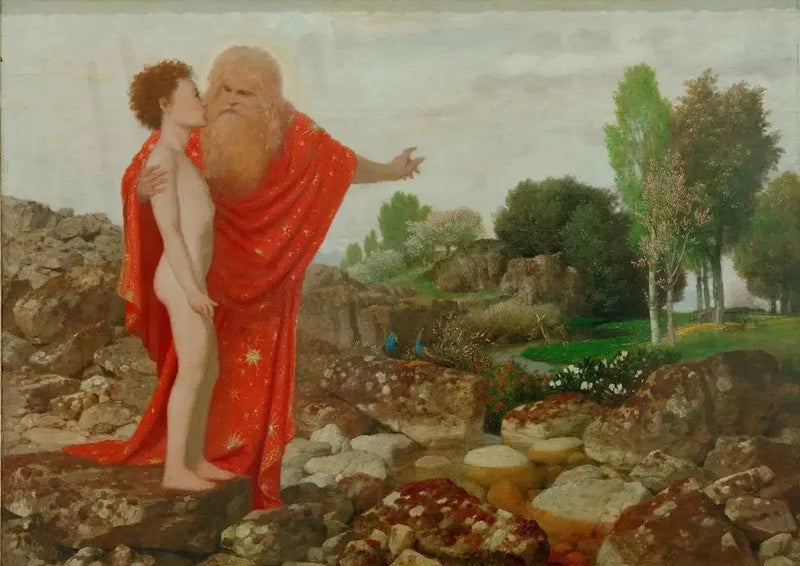 Dio Padre mostra ad Adamo il Paradiso - Arnold Böcklin