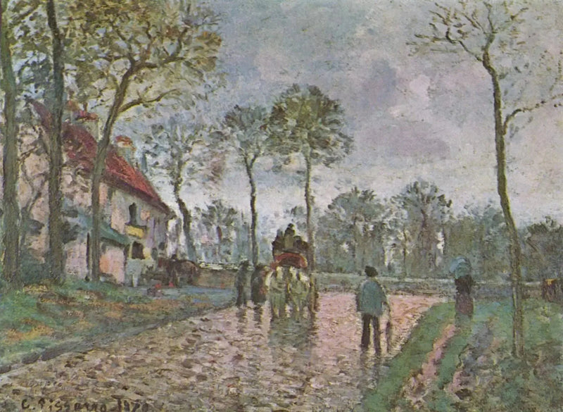 Diligenza a Louveciennes - Camille Pissarro