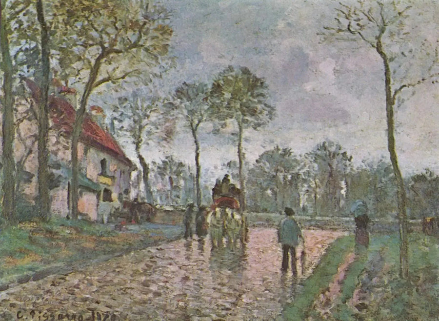 Diligenza a Louveciennes - Camille Pissarro