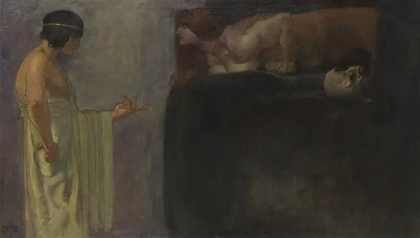 "Edipo risolve l'enigma della Sfinge - Franz von Stuck"