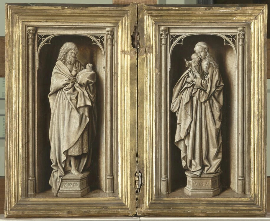 Diptyque avec saint Jean Baptiste et la Vierge à l'Enfant - Jan van Eyck