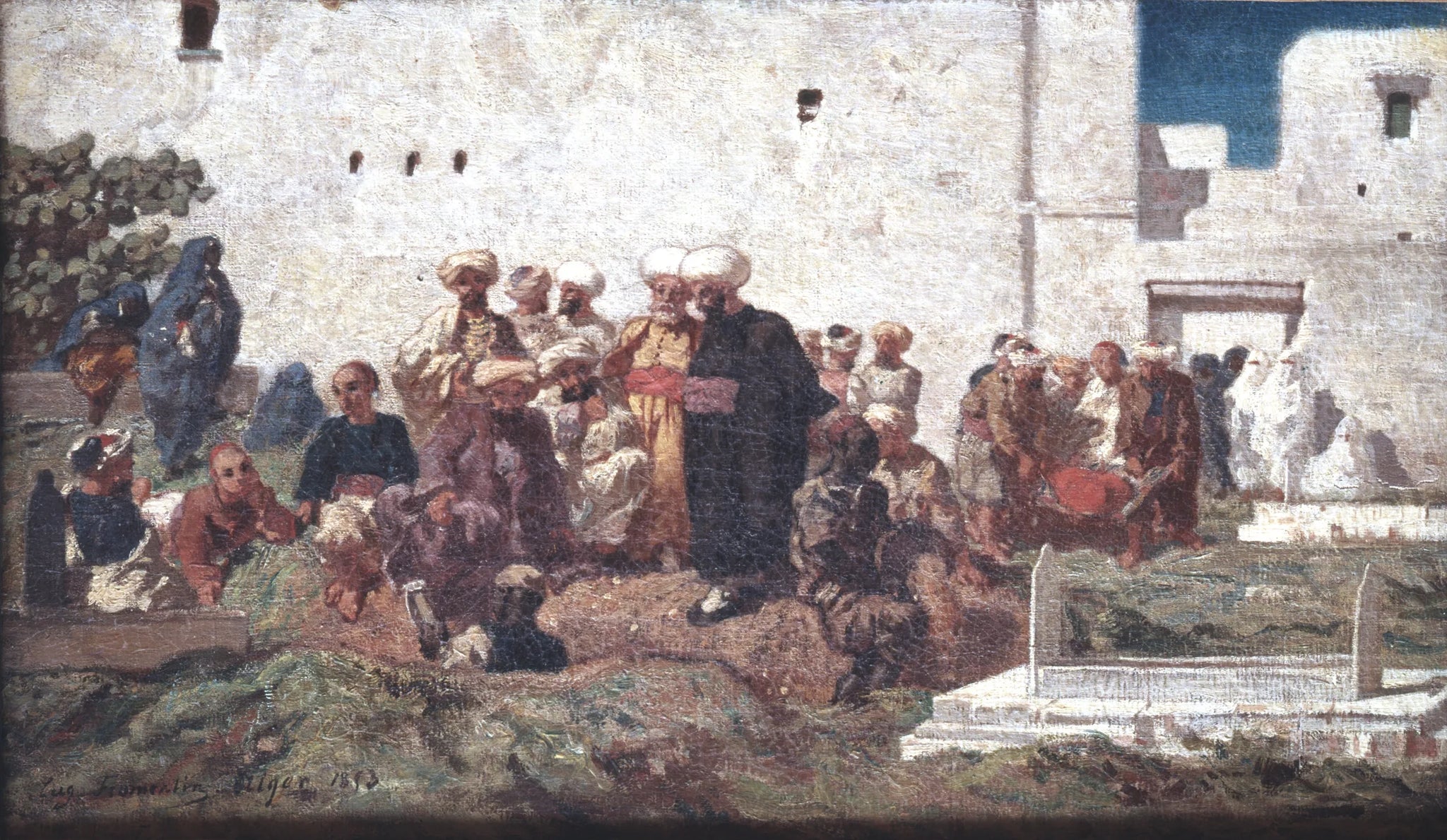 Divertissement maure - Eugène Fromentin image 1 copie peinte à la main à l’huile