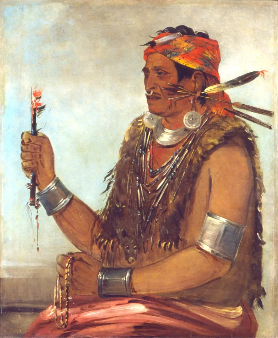 Dix-squát-a-way, La Porte Ouverte, Connu sous le nom du Prophète, Frère de Tecumseh - George Catlin