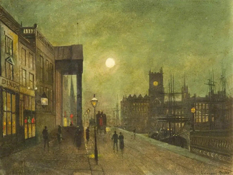 Docks di Liverpool (pannello 3 su 5) - John Atkinson Grimshaw