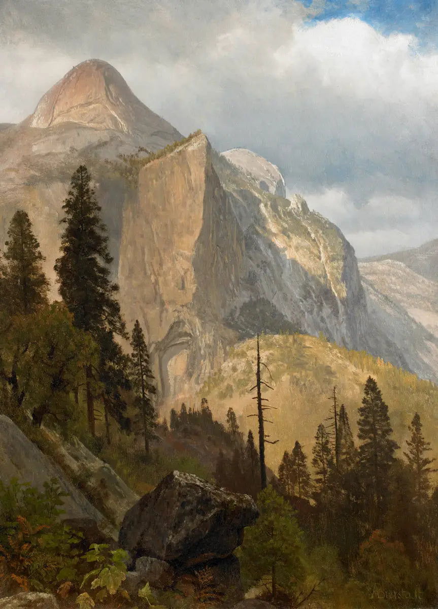 Dôme Nord, valle di Yosemite - Albert Bierstadt