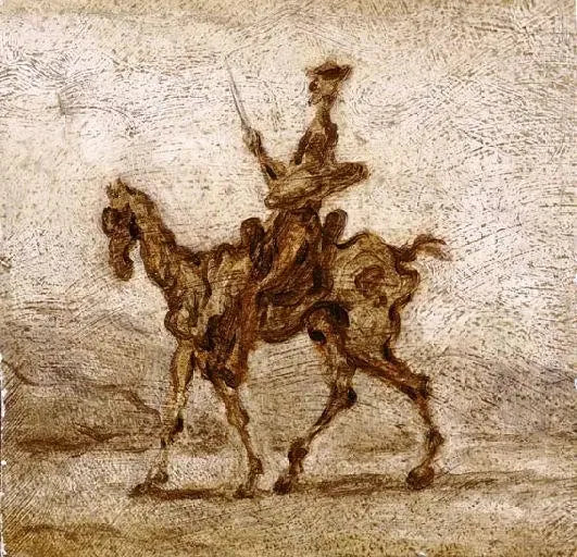 Don Chisciotte a cavallo - Honoré Daumier