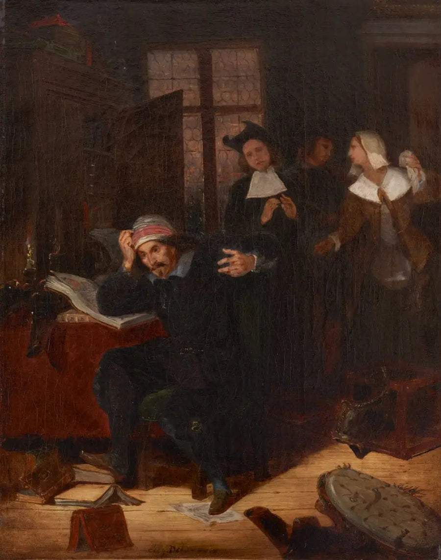 Don Chisciotte nella sua biblioteca - Eugène Delacroix