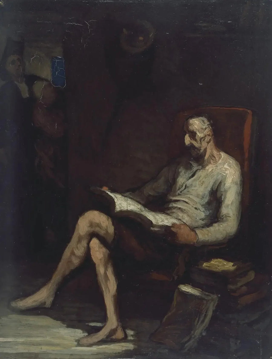 Don Chisciotte che legge - Honoré Daumier