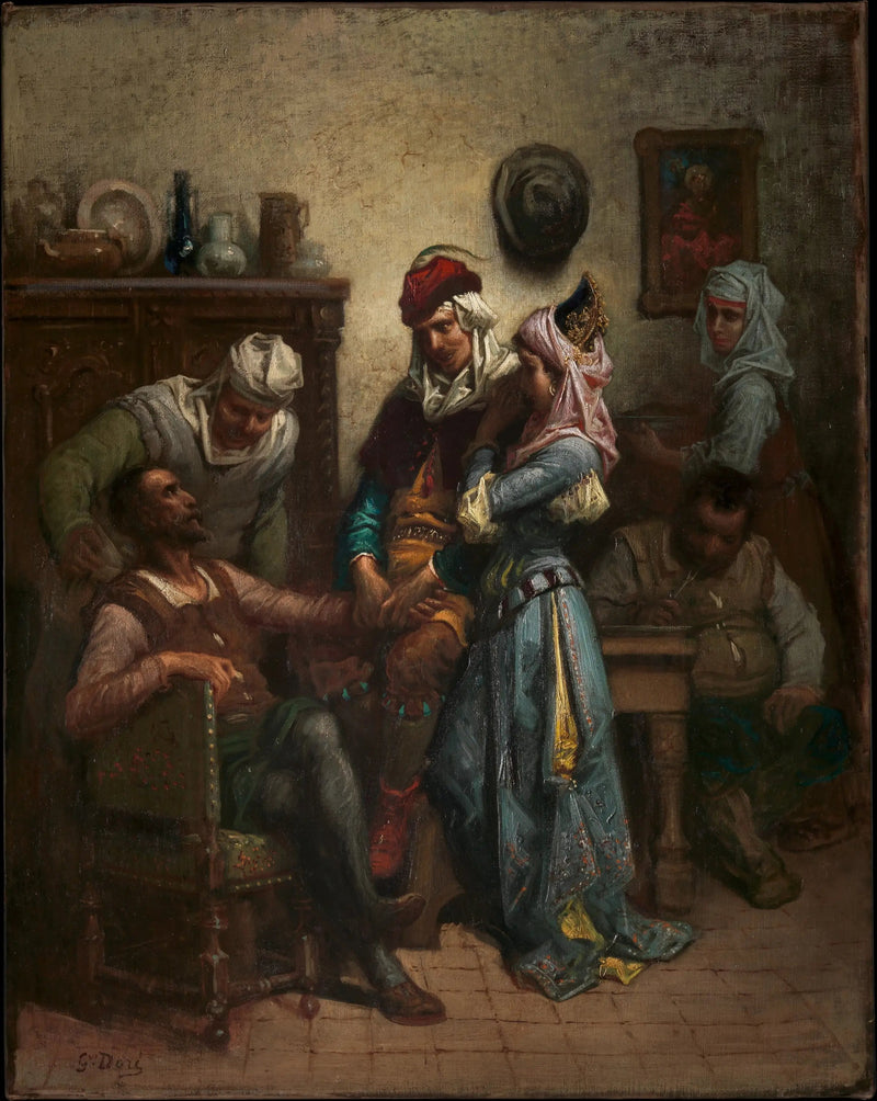 Don Chisciotte e Sancho Panza divertiti da Basile e Quiteria - Gustave Doré